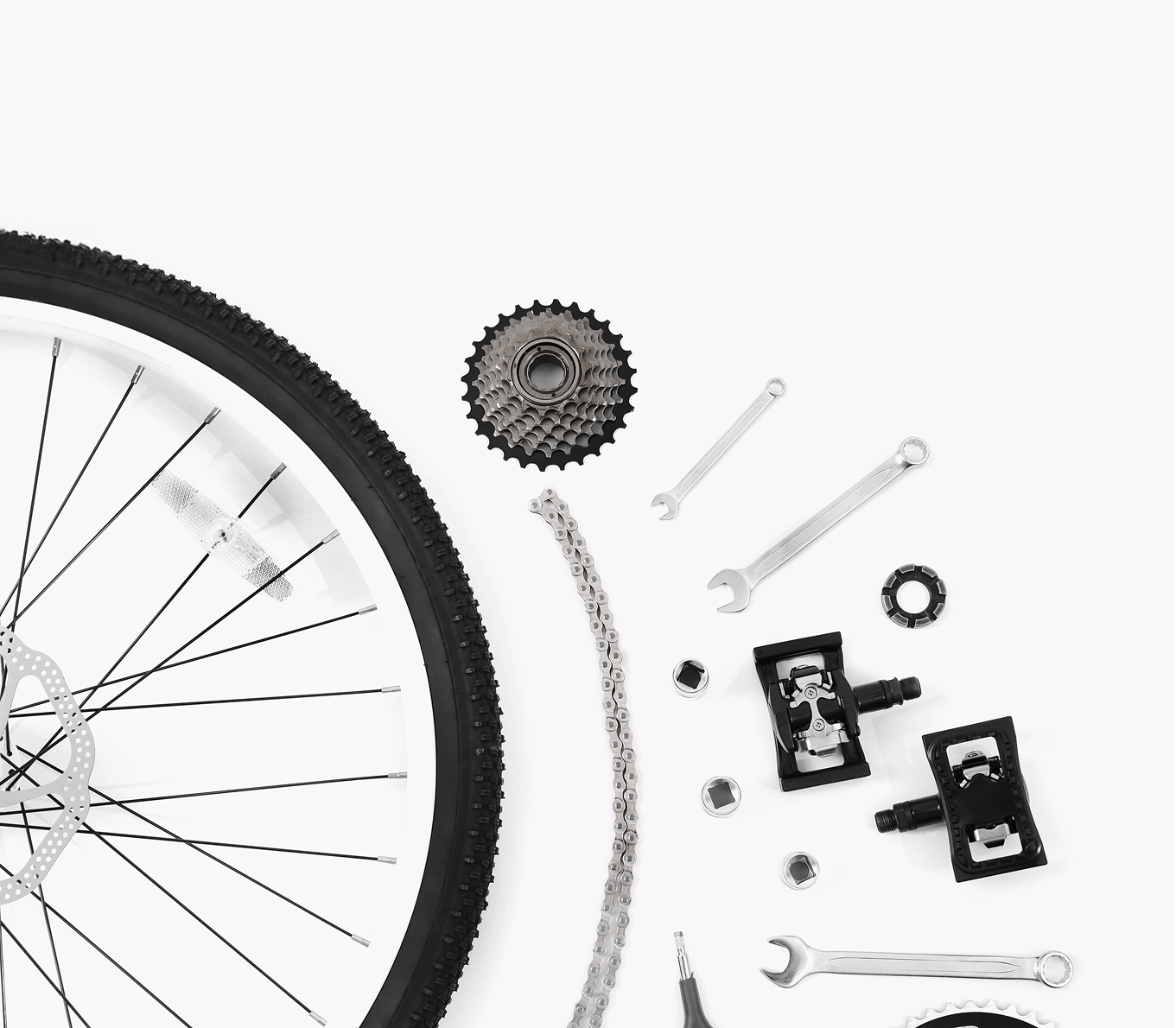 自行車零組件背景